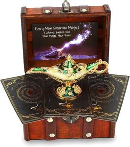 lot 7694 image: Magic Genie Lamp Gift Set with Vintage Treasure Box for Mom