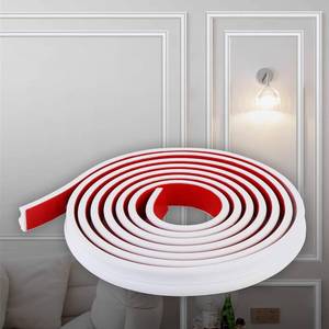 lot 7736 image: Hungbak Peel-and-Stick Lightweight TPE Chair Rail, Molding 3m x 3.2cm, White