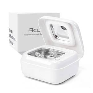lot 7797 image: Cordless Ultrasonic Retainer Cleaner, 50kHz Cleaning Pod with Mirror
