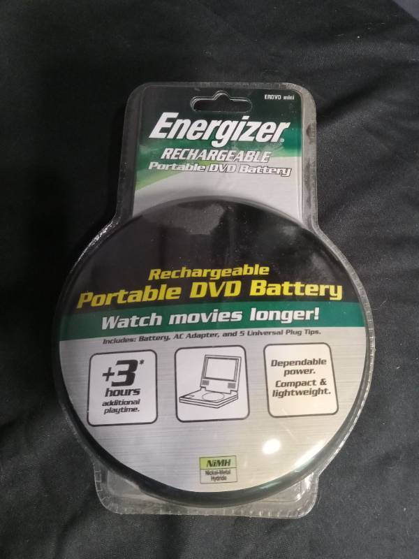 lot 6851 image: Energizer Rechargeable Portable DVD Battery ERDVD mini