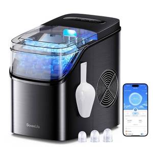 lot 9404 image: $135 GoveeLife Smart Ice Maker Countertop, 9 Cubes in 6 Mins, 3 Sizes