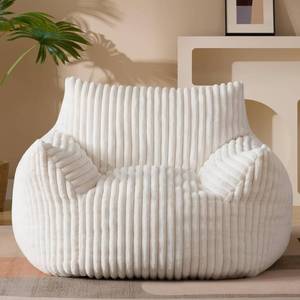 lot 9420 image: $150 Giant Plush Bean Bag Chair for Adults with Armrests