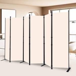 lot 9424 image: $96 6-Panel Room Divider, 132W x 71H, Anti-UV, Flexible Hinges