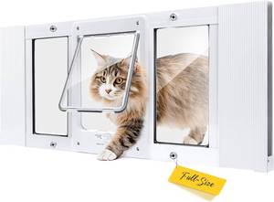 lot 9431 image: $100 Pet Door for Cats & Small Dogs, Adjustable Width, 10-Min Install