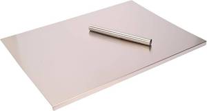 lot 9440 image: $102 304 Stainless Steel Chopping Board with Lip, 31.5x22.8