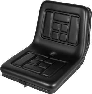lot 9454 image: Tractor Seat - Black PVC Leather, High-Back, Sliding Tracks