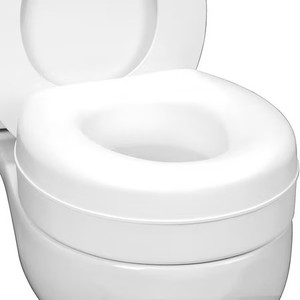 lot 9461 image: HealthSmart Raised Toilet Seat Riser, 15x15x5
