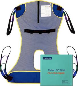 lot 9495 image: $70 Full Body Mesh Patient Lift Sling with Commode Opening, 600 lb