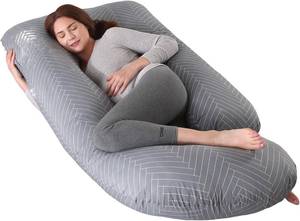 lot 9514 image: $46 ALLOPERA Pregnancy Pillow, Full Body Maternity 57in