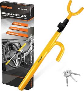 lot 9517 image: Steering Wheel Lock Anti-Theft, Universal Adjustable Lock 3 Keys