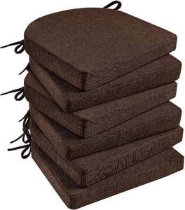 lot 9528 image: $75 Basic Beyond Chair Cushions, Dining Chairs, 2 Thick, 6-pack 17x16