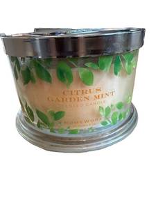 lot 9537 image: HOMEWORX by Slatkin & Co. SCENTED CANDLE CITRUS GARDEN