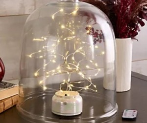 lot 9564 image: Martha Stewart Microlight Burst String Lights, BLACK Base