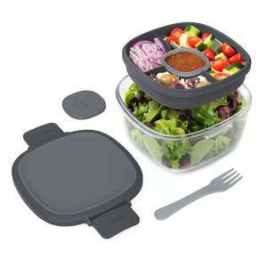 lot 9595 image: Bentgo 61 oz Dark Gray Salad Container 1 pk