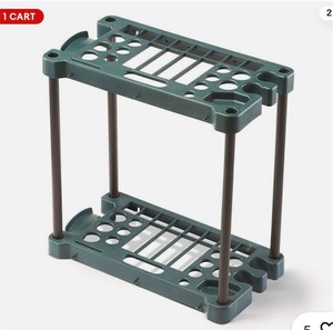 lot 9598 image: 20 Tool Rack Heavy Duty Space-Saving ShedGarage Hose Organizer