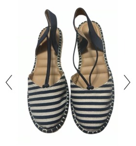 lot 9613 image: $49 Kelly & Katie Womens Cacie Espadrill Sandals NavyWhite Stripe, 10