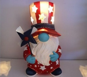 lot 9636 image: Temp-tations Outdoors 12 Solar Garden Gnome, USA