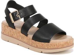 lot 9648 image: $46 Dr. Scholls Once Twice Espadrille Platform Wedge Sandal Size 11M