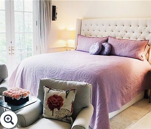 lot 9651 image: ROSE Casa Zeta-Jones Matelasse Jacquard Queen Bedspread with Shams
