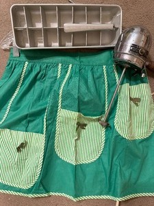 lot 512 image: Vintage Kitchen - Quickube Ice Tray, Eskimo Mixer and an Apron