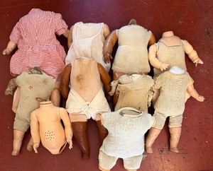 lot 112 image: Creepy Dolls  Mostly Complete MINUS HEADS