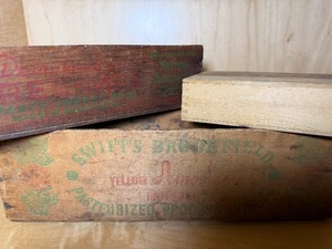 lot 144 image: Antique Cheese Boxes and a Microscope Slide Box