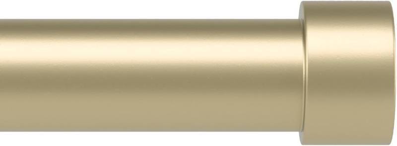 lot 9187281 image: Umbra Cappa Curtain Rod, Includes 2 Matching Finials, Brackets & Hardware, 66 to 120-Inches, Gold