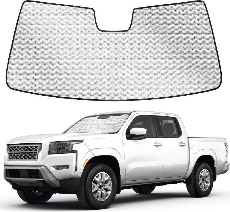 lot 131411 image: Windshield Sun Shade for Nissan Frontier 2022-2026  Customed Window Sunshade, Full Coverage, Car Accessories Sun Visor Protector, Blocks 99% UV Rays