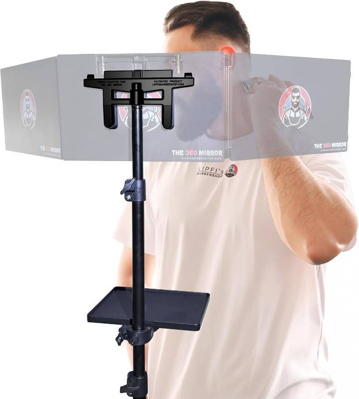 lot 331270 image: LIPFISBARBERSHOP.COM Tripod Adapter for Standard Size 360  Mirror   Compatible with Adjustable Tripods for Stable, Precise Positioning
