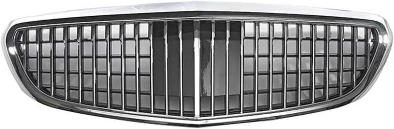 lot 411463 image: Retails for $241 Honeycomb Front Grill FOR C-Class FOR W205 2015-2021 ABS Plastic Chrome Silver Grill Front Bumper Grille Lip Replacement Centre Front Bumper Grille
