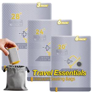 lot 1525 image: 15-Pack Vacuum Bags for Travel with Wireless Rechargeable Pump, Carry-on Size Compression Packing Bags for Luggage and Suitcase, Space Saver for Clothes and Clothing, 15 Combo Travel Size, Fast 3S Vacuum