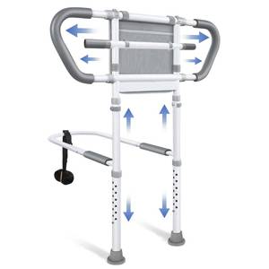 lot 1530 image: Bed Rails for Elderly Safety 400lb, Adjustable Assist Handle with Pocket