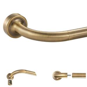 lot 1546 image: Antique Bronze Disc Curtain Rods, 28-48 Inches Window Curtain Rod,Adjustable Room Darkening Drapery Rod with Aluminum Finials and Brackets,Wrap Around Design