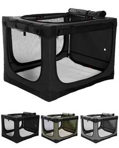 lot 1559 image: Veraste 30in Soft Collapsible Travel Dog Crate for Medium Dogs,Black