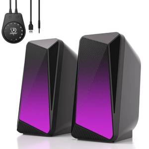 lot 1568 image: SOULION Computer Speakers for Desktop PC Monitor USB Powered Gaming Speaker