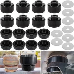 lot 1579 image: 7-141 Body and Cab Mount Bushing Kit for Chevy Silverado and Sierra 15002500 2WD4WD 1999-2014 Polyurethane Body Cab Mounts and Washers (Black 24PCS)