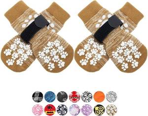 lot 2023 image: EXPAWLORER Anti Slip Dog Socks to Prevent Licking Paws, Dog Shoes for Hot Pavement, Dog Booties for Small Medium Large Senior Dogs, Traction Control Boots and Paw Protectors for Hardwood Floors