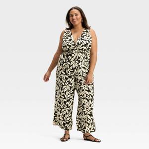 lot 2079 image: Womens Jumpsuit - A New Day Black Leaf XXL
