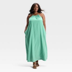 lot 2080 image: Womens Maxi Sundress - Universal Thread Teal Blue XXL