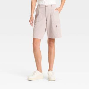 lot 2133 image: Womens Mid-Rise Twill Skater Jort - Wild Fable Gray XL