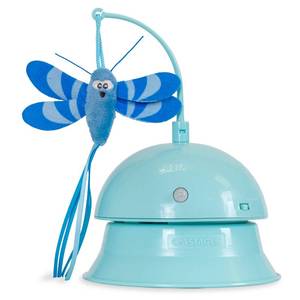 lot 2148 image: Catstages 2-in-1 Flutter Dome Electronic Cat Toy � Plush Motion Toy for Indoor Cats, Ball Track Add-On, Blue