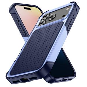 lot 2169 image: ShukZinfeo Compatible for iPhone 17 Pro Case 2025 6.3in Slim Matte TPU  PC Protective Shockproof Anti-Scratch Plastic Hard Cover Millitary-Grade for iPhone 17 Pro Phone Case Purple Blue