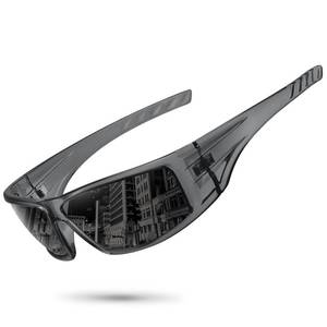 lot 2172 image: Ofwin Polarized Sports Sunglasses for Men Women Unbreakable Frame Cycling Fishing Wrap Around Sunglasses UV400 Protection Clear Gray FrameGray Lens