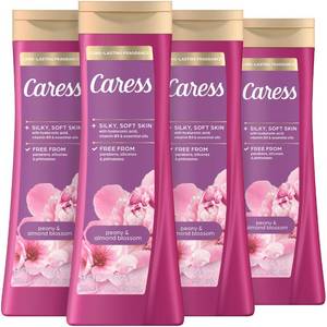 lot 2175 image: Caress Peony and Almond Blossom Body Wash, Hyaluronic Acid and Vitamin B3 for Moisturized, Silky Soft Skin, Long-Lasting Floral Bouquet Fragrance, 20 fl oz (4 Pack)
