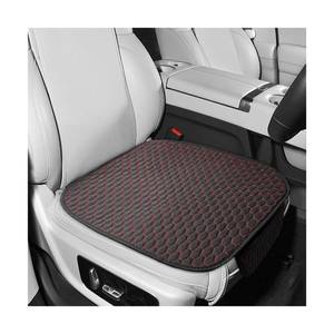 lot 2194 image: JNXIJ 2 PCS Car Seat Covers Cushion Pad, Breathable Linen Vehicle Bottom Seat Cover with Storage Pocket, Universal Anti-Slip Front Seats Protector for Sedans SUVs Pickup Trucks (Black and Red)