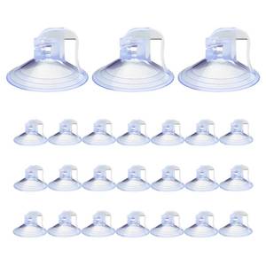 lot 2195 image: Ohleats 24PCS Car Glass Windshield Sunshade Suction Cups, Powerful Pull Ring Dovetail Sucker Hooks, Multi-Purpose Window Suction Cups for Kitchen Bathroom, Car Accessories (Transparent, 3.8 cm)