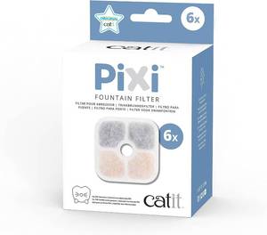 lot 2196 image: Catit PIXI Cat Drinking Fountain Original Filter, 6-Pack, White