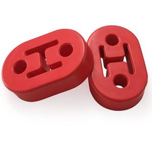 lot 2200 image: 2Pcs Exhaust Hanger Rubber 2 Holes Adjustable Insulator Bushing Rubber Insulator High Density and Anti-Corrosion Rubber Universal for CarTruckJeepSUV (Red)