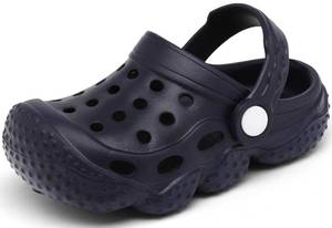 lot 2214 image: INMINPIN Kids Girls Boys Clogs Garden Shoes Toddler Slides Sandals Children Water Shower Beach Pool Slippers Indoor Outdoor,Toddler 10,Navy