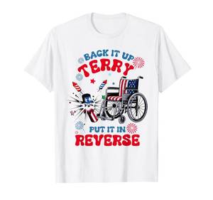 lot 2215 image: Back It Up Terry Put It In Reverse 4th of July USA Firework T-Shirt L